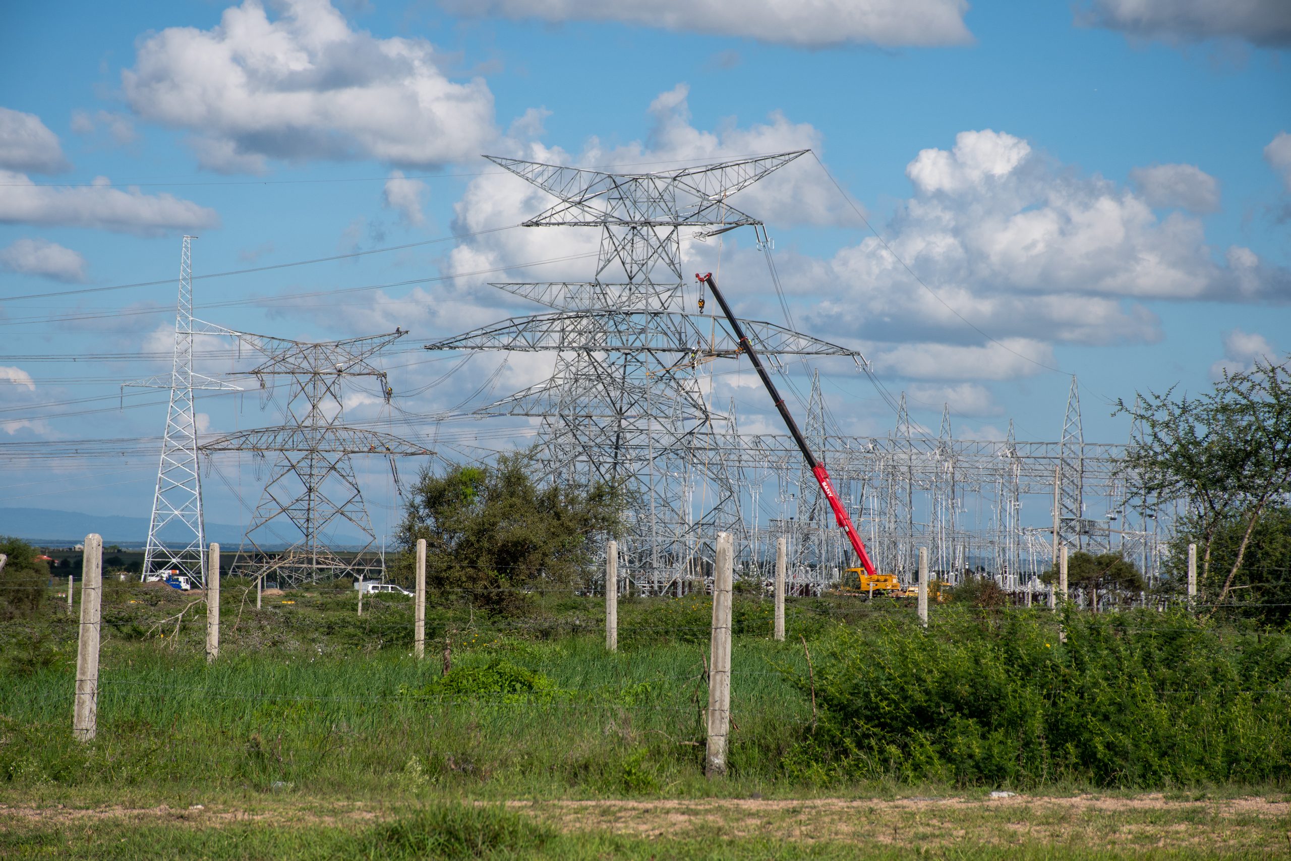 A substation along a high voltage transmission like, Kajiado county. - Copyright GIZ, JOy Mutani